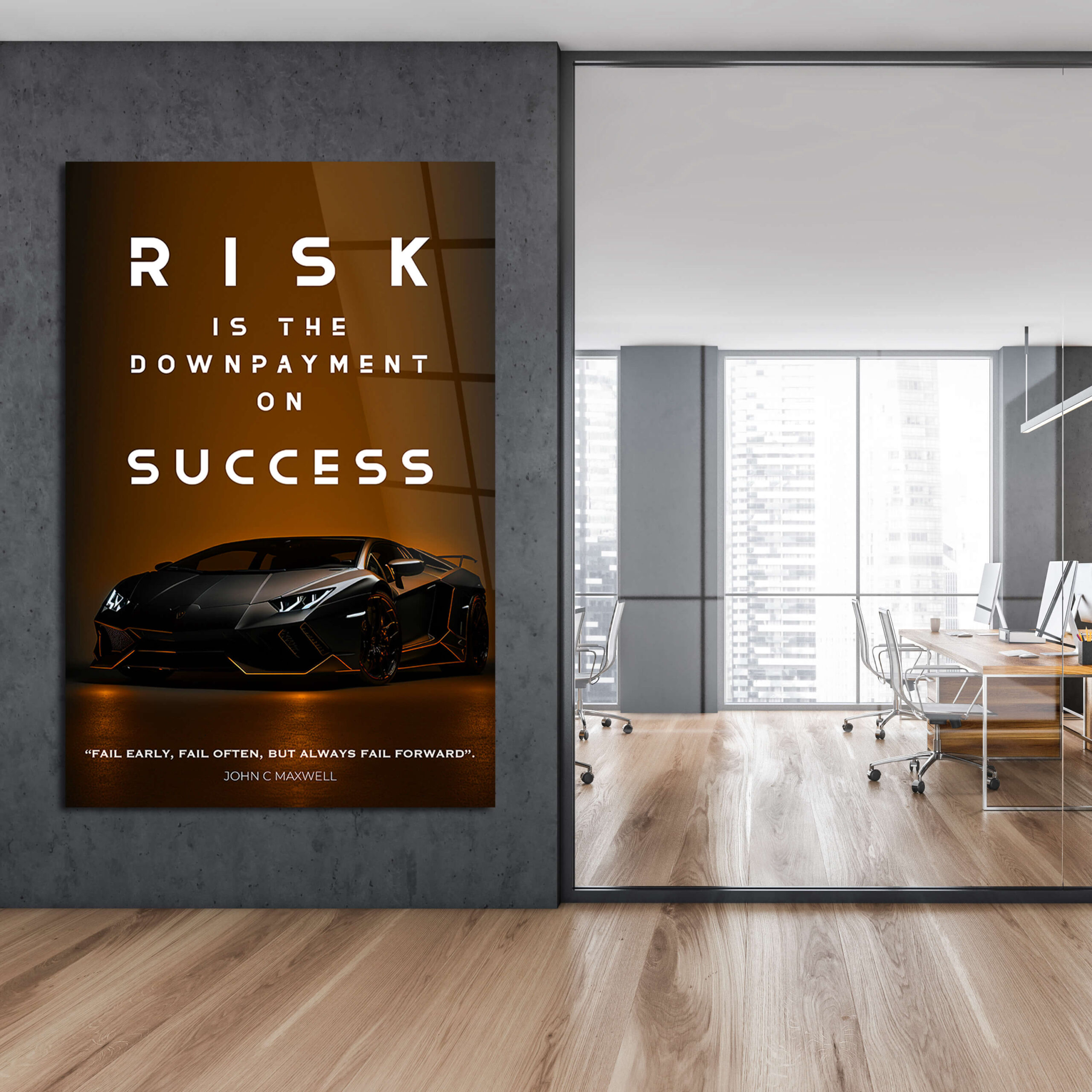 Risk is the Down Payment for Success Canvas Wall Art, Motivational Wall  Art, Motivational Decor, Office Decor, Inspirational Art 